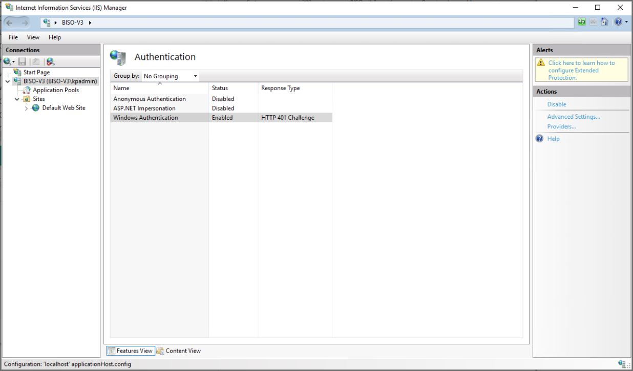 Windows IIS Autentifizierung