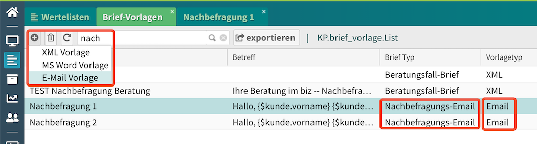 Briefvorlage