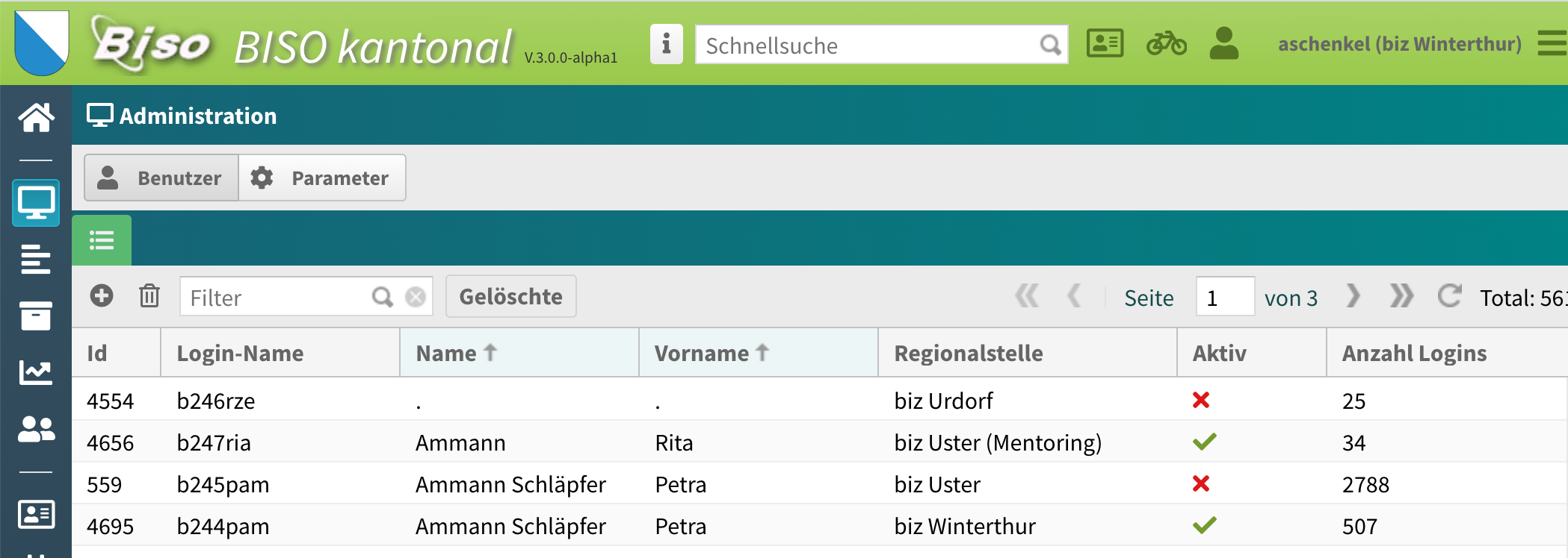 Benutzer-Liste