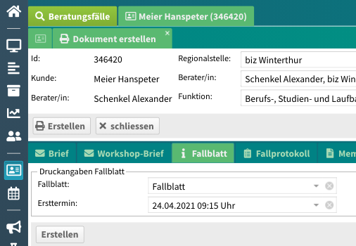 Fallblatt am Fall