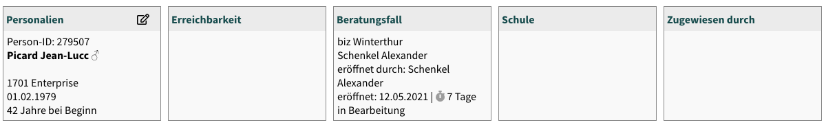 Fall-Stammdaten