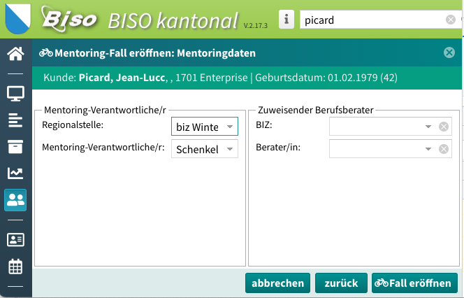 Fall-Erstellen-Maske