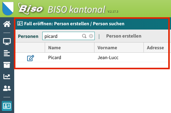Person-Auswahl