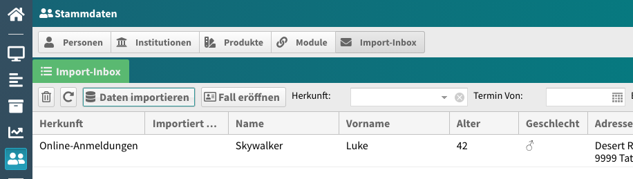 Import-Inbox-Liste
