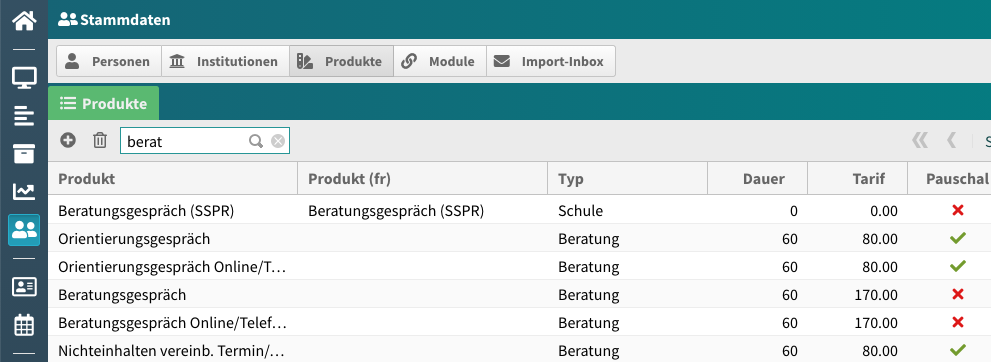 Produkt-Liste
